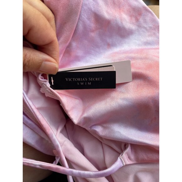 Victoria's Secret Swim VS Scoop One-Piece Swimsuit tie dye pink size XL New - Picture 6 of 10